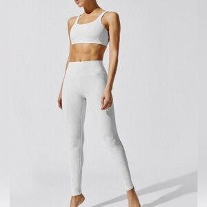 ALO Yoga High-Waist Vapor Leopard Legging White Gray Animal Print